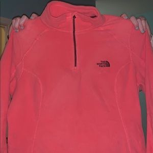 pink northface women’s large pullover